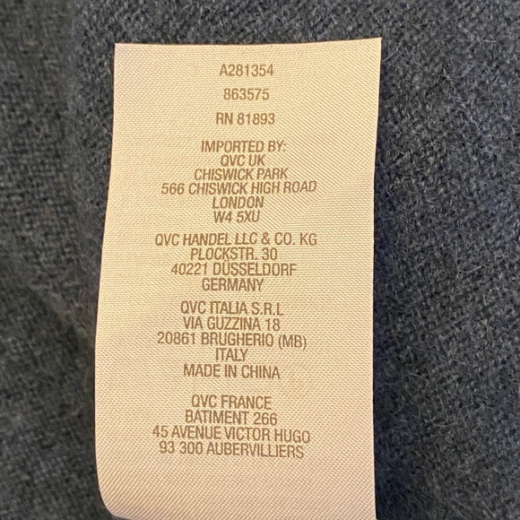 Isaac Mizrahi Live Teal Cashmere Tunic Sweater Size Medium - Picture 6 of 11